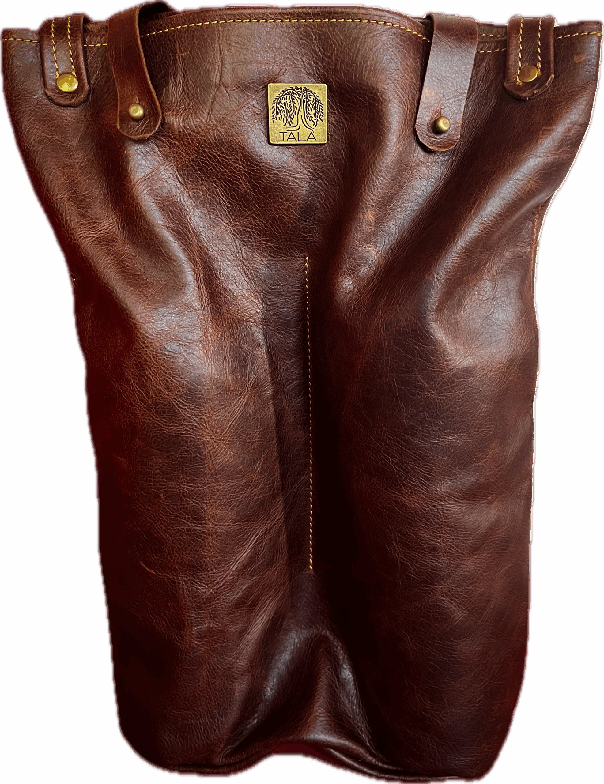 Elegant Double Leather Wine Bag - Image 2